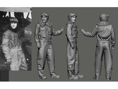 Us Wwi Aces Part 2 - 2nd & 3rd Pursuit Group - Arthur Brooks (1 Figure / 3d-printed) - zdjęcie 1