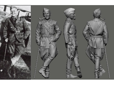 Us Wwi Aces Part 2 - 2nd & 3rd Pursuit Group - Karl SchĂ¶n (1 Figure / 3d-printed) - zdjÄ™cie 1