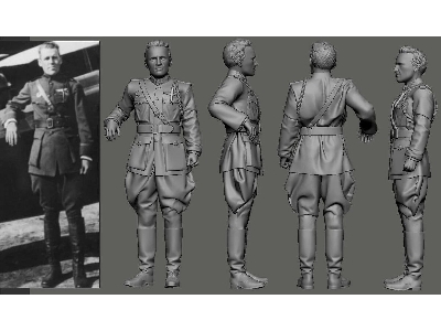 Us Wwi Aces Part 2 - 2nd & 3rd Pursuit Group - David Putnam (1 Figure / 3d-printed) - zdjęcie 1