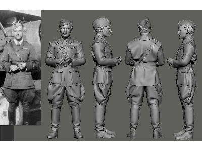 Us Wwi Aces Part 2 - 2nd & 3rd Pursuit Group - Frank Hunter (1 Figure / 3d-printed) - zdjęcie 1