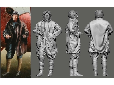 Austro-hungarian Wwi Aces Part 1 - Godwin Von Brumoski (1 Figure / 3d-printed) - zdjęcie 1
