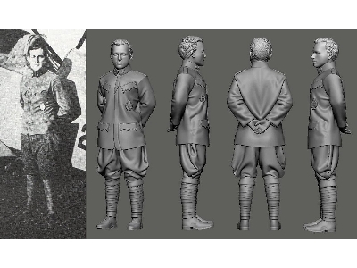 Austro-hungarian Wwi Aces Part 1 - Fiala Von Fernbrugg (1 Figure / 3d-printed) - zdjęcie 1