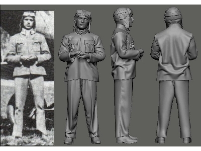 Austro-hungarian Wwi Aces Part 1 - Jozsef Kiss (1 Figure / 3d-printed) - zdjęcie 1