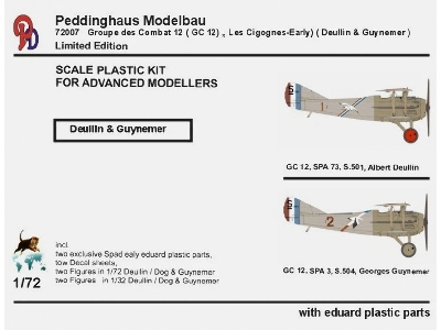 Spad S.Xiii - Groupe Des Combat 12 (Gc 12) Les Cigognes - Early (Guynemer & Deullin) - zdjęcie 1