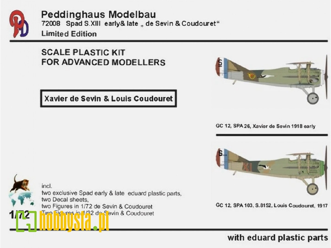 Spad S. Xiii - Gc 12 Early & Late  Les Cigognes (De Sevin & Coudouret) - zdjęcie 1