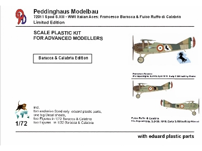 Spad S.Xiii - Italian Wwi Aces: Francesco Baracca & Fulco Ruffo Di Calabria - zdjęcie 1