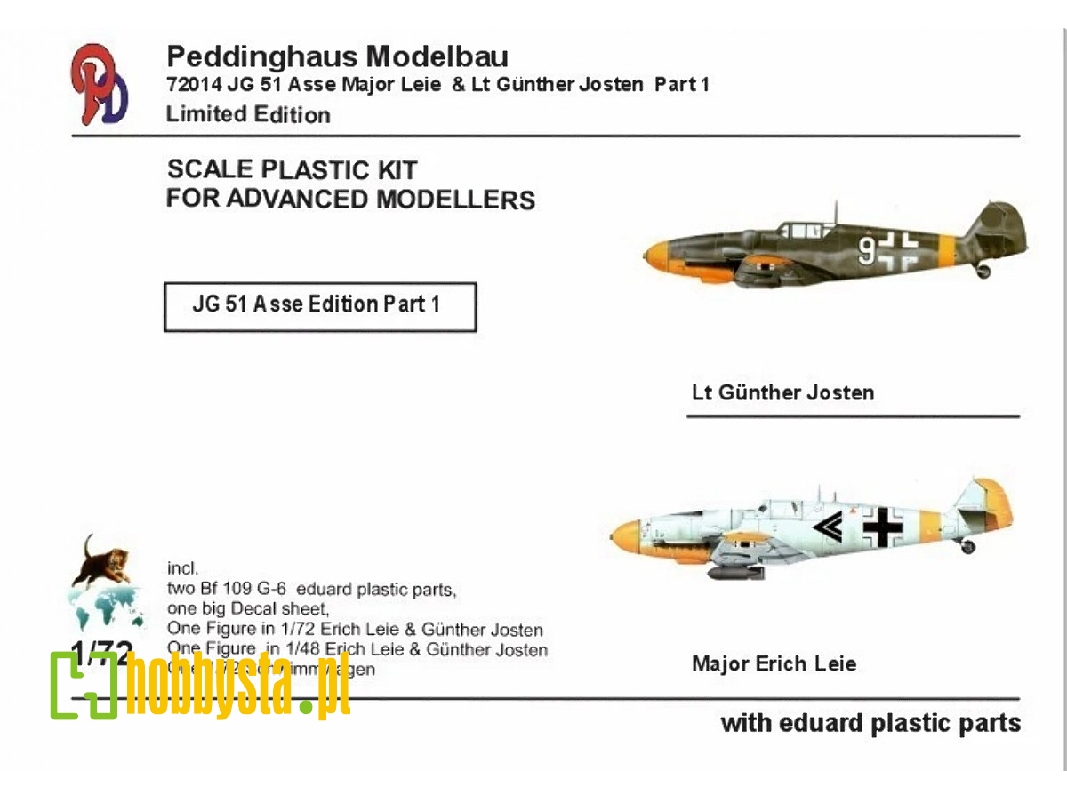 Messerschmitt Bf-109 G-6 - Major Erich Leie 1/Jg 51 & Lt GĂĽnther Josten 1./Jg 51 MĂ¶lders - zdjÄ™cie 1