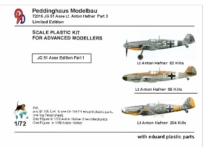 Messerschmitt Bf-109 F-4 / F-6 - Lt Anton Hafner Staffelkapitän 8/Jg 51 (Russia 1943-1944) - zdjęcie 1