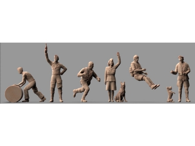 6 German Air Force Soldiers - zdjęcie 1