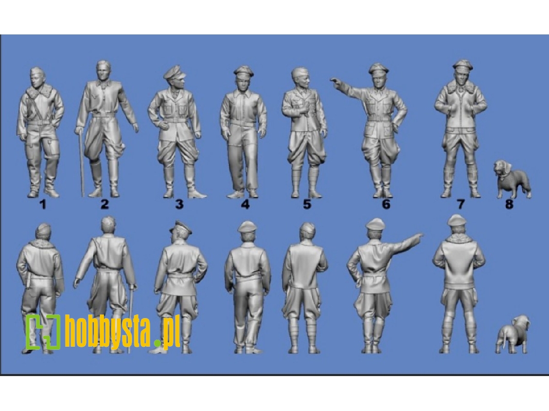 Aces Of Jg 54 Bf 109 Pilots: Hrabak, Trauloft, Philip, Ekkehard Bob, Seiler, Beisswenger, Ostermann - zdjęcie 1