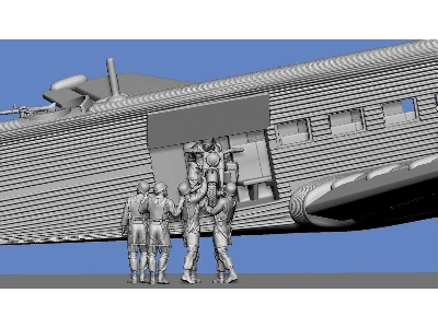 German Wwii Paratroopers Unloading Bmw Motorcycle (6 Figures) - zdjęcie 2