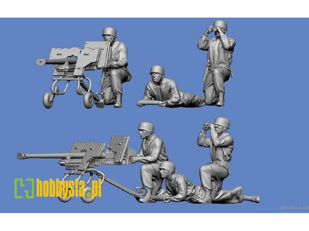 German Wwii Paratroopers With 2,8 Cm Panzerbuchse - zdjęcie 1