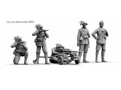 Italian Wwii Soldiers With Solothurn Anti-tank Weapon (3d-printed) - zdjęcie 1