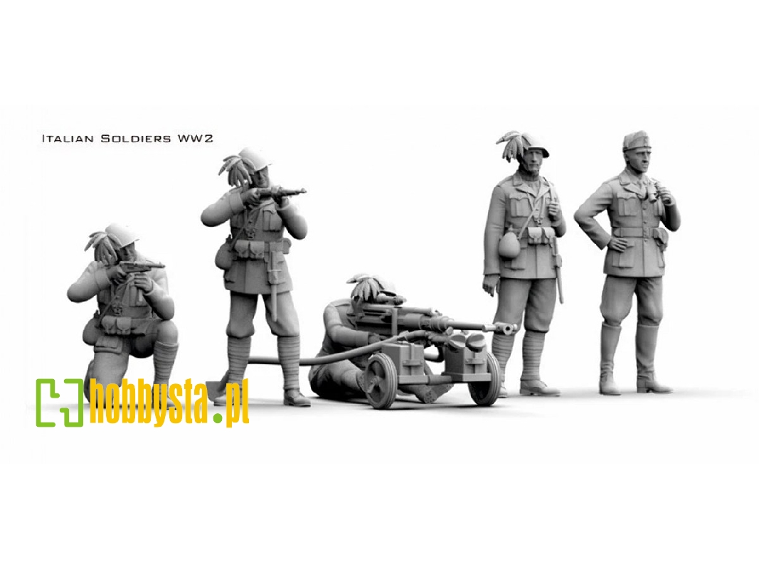 Italian Wwii Soldiers With Solothurn Anti-tank Weapon (3d-printed) - zdjęcie 1
