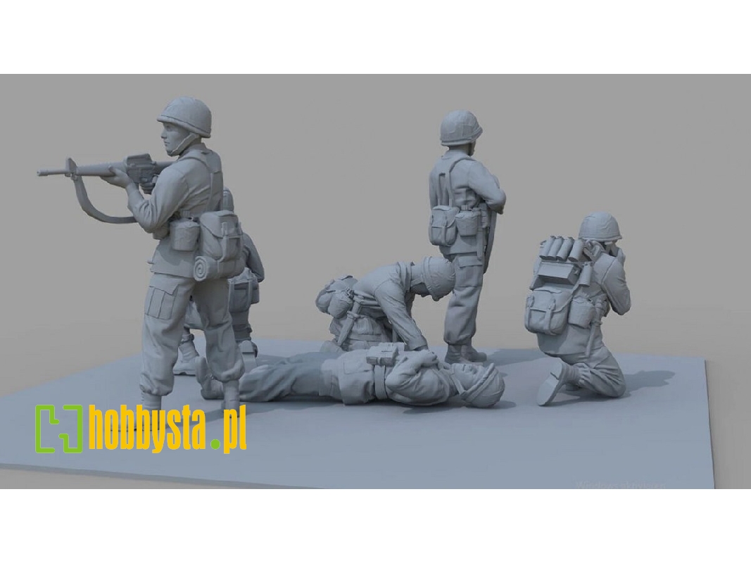 Us Infantry Soldiers - Vietnam War Set 1 (6 Figures) - zdjęcie 1