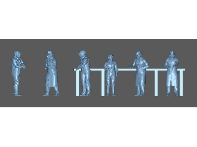 Dock Foreman At Drafting Table (6 Figures / 3d-printed) - zdjęcie 1