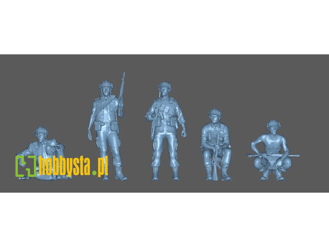 Us Infantry Soldiers - Vietnam War (5 Figures / 3d-printed) - zdjęcie 1