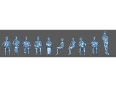 Tractor Rider C.1930 (10 Figures / 3d-printed) - zdjęcie 1