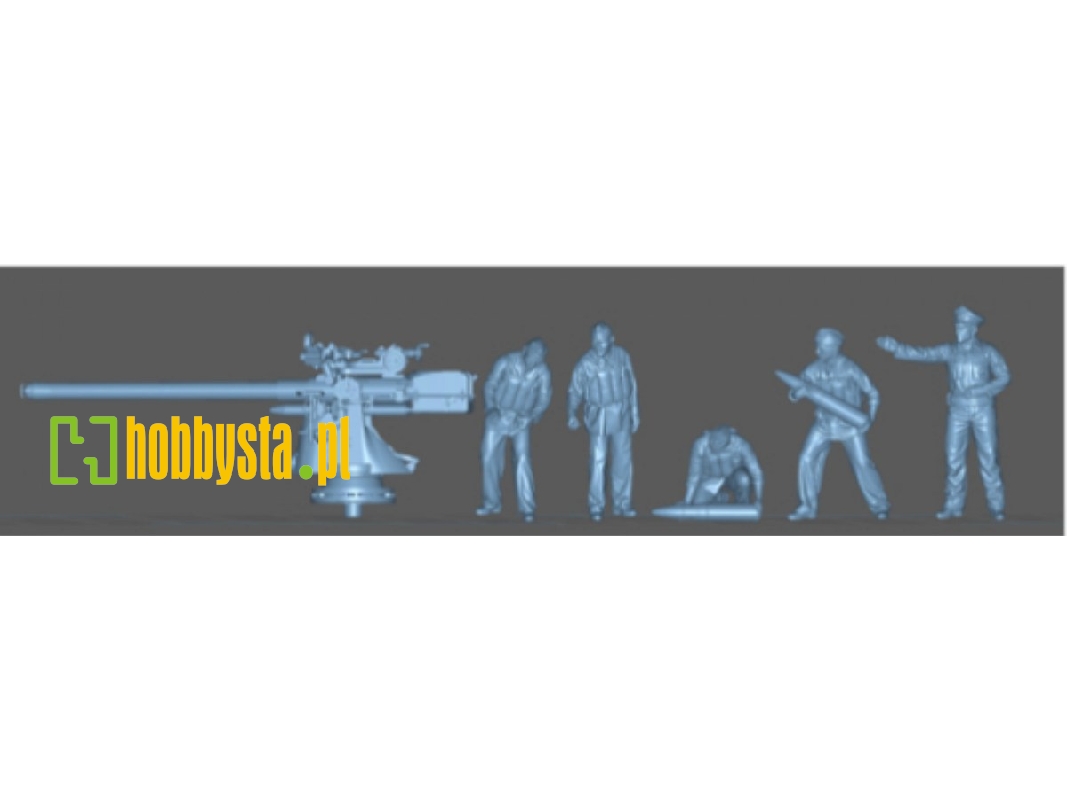 German 8,8 Cm U-boot Gun With 5 U-boot Crew Members (3d-pritned) - zdjęcie 1