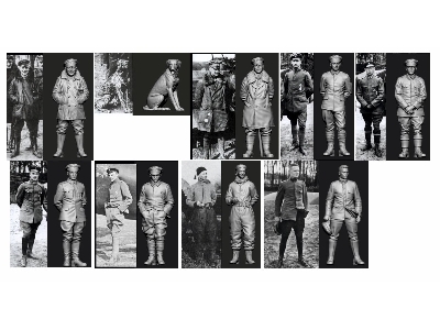 German Wwi Aces Jastas 5 And Jasta 11 (9 Figures / 3d-pritned) - zdjęcie 1