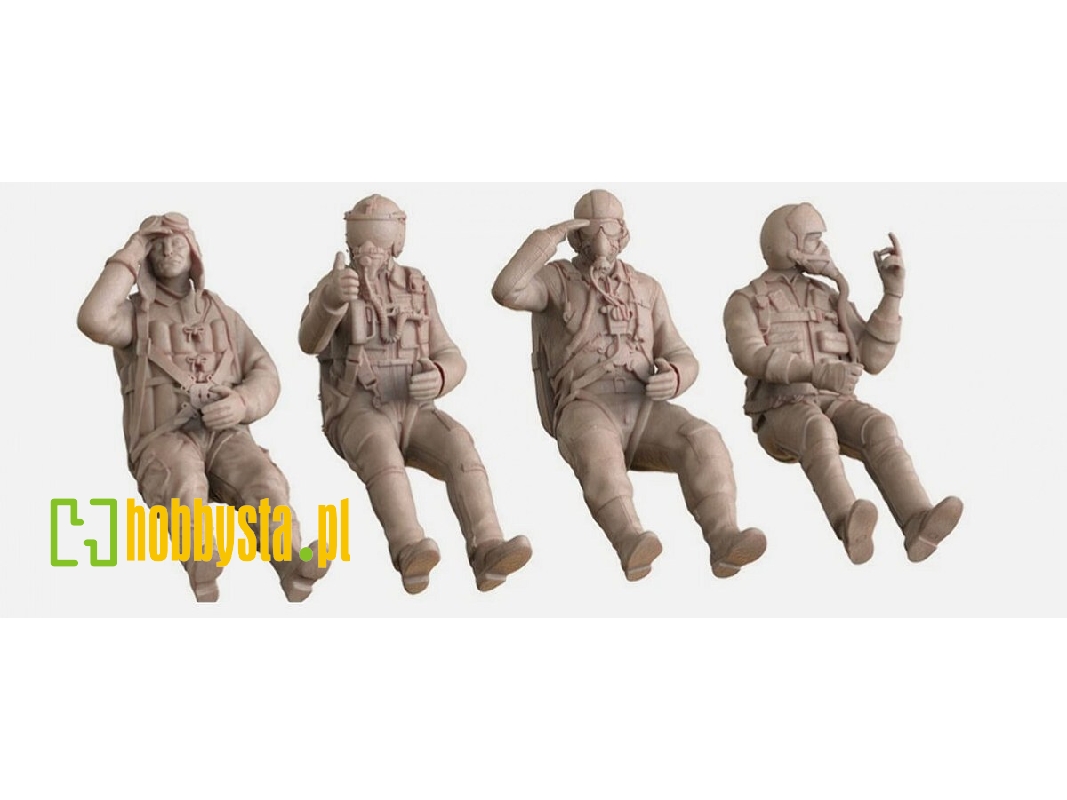 4 Pilots - Japanese Ww2 And French, Italian, Us Modern - zdjęcie 1