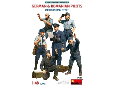 German & Romanian Pilots With Ground Staff (6 Figures) - zdjęcie 1