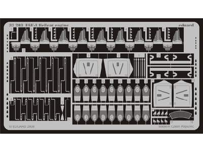  F6F-3 engine 1/32 - Trumpeter - blaszki - zdjęcie 1