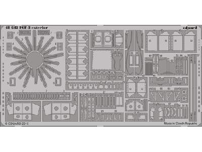  F6F-3 exterior 1/48 - Hobby Boss - blaszki - zdjęcie 1