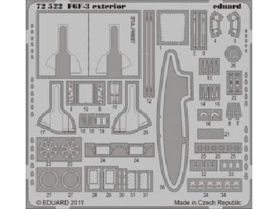  F6F-3 exterior 1/72 - Eduard - blaszki - zdjęcie 1