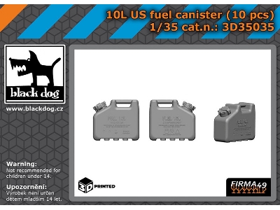 Us 10l Fuel Canister (10 Pcs / 3d-printed) - zdjęcie 1