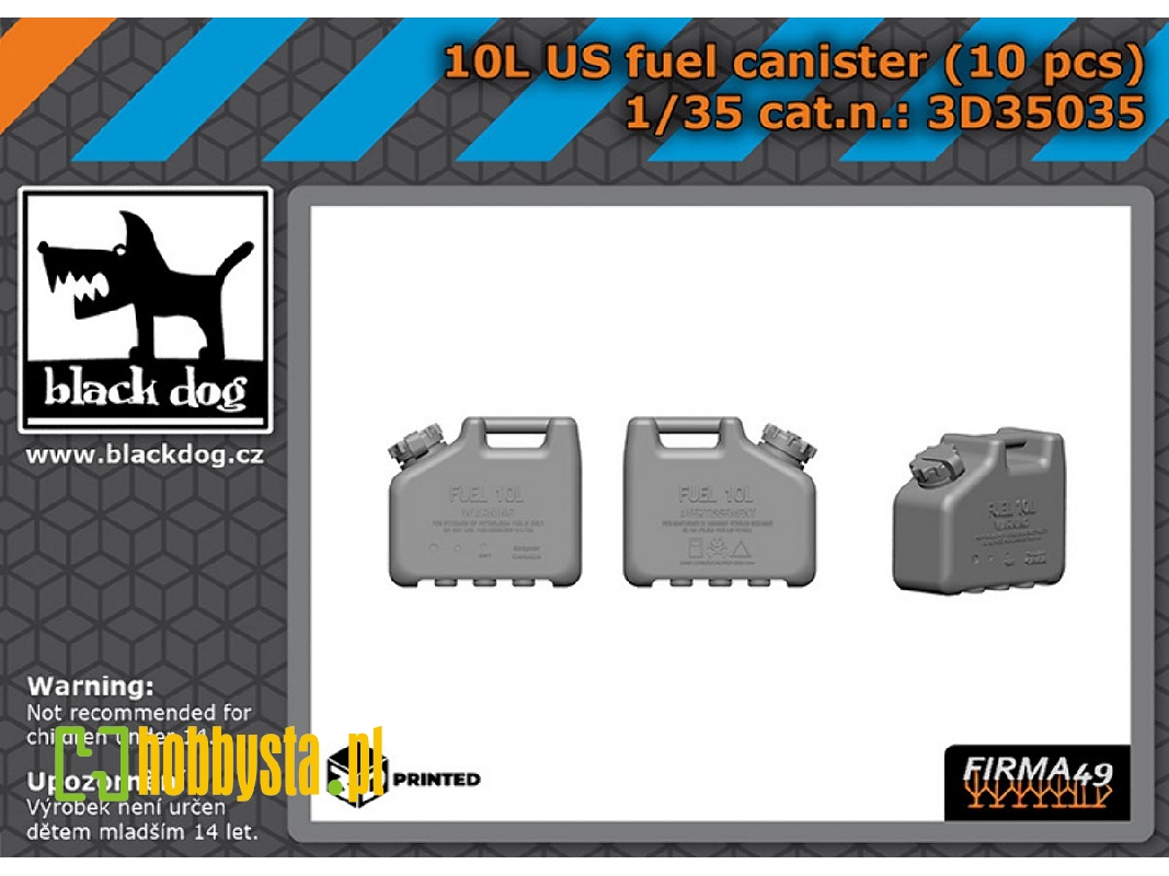 Us 10l Fuel Canister (10 Pcs / 3d-printed) - zdjęcie 1