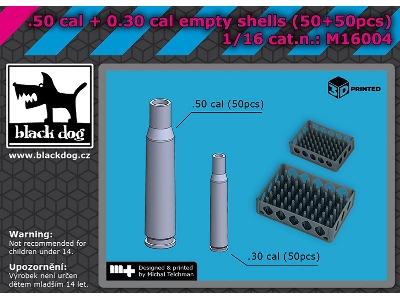 Empty Shells For .50 Cal And .30 Cal Machine Guns (50 + 50 Pcs) - zdjęcie 1