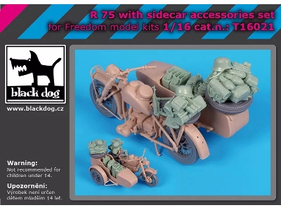 Bmw R75 With Sidecar - Accessories Set (For Freedom Model Kits) - zdjęcie 1