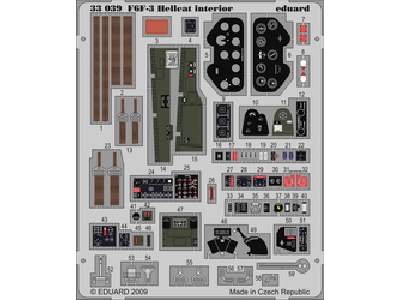  F6F-3 interior S. A. 1/32 - Trumpeter - blaszki - zdjęcie 1