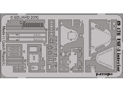  F6F-3 interior S. A. 1/48 - Hobby Boss - blaszki - zdjęcie 1