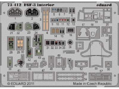  F6F-3 interior S. A. 1/72 - Eduard - blaszki - zdjęcie 1