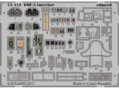  F6F-3 interior S. A. 1/72 - Eduard - blaszki - zdjęcie 1