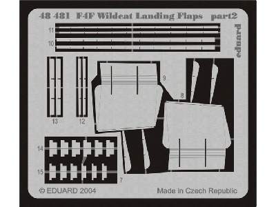  F4F-4 landing flaps 1/48 - Tamiya - blaszki - zdjęcie 3