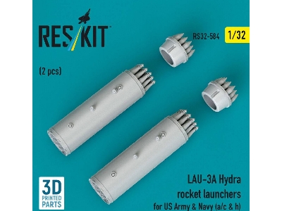 Lau-3 A Hydra Rocket Launchers For Us Army & Navy (A/C & H) (2 Pcs / 3d Printed) - zdjęcie 2