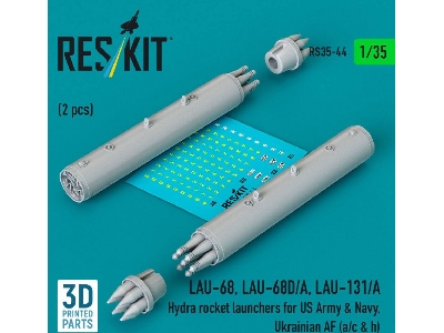 Lau-68 / Lau-68d/A And Lau-131/A Hydra Rocket Launchers For Us Army & Navy, Ukrainian Af (A/C & H) (2 Pcs / 3d Printed) - zdjęc