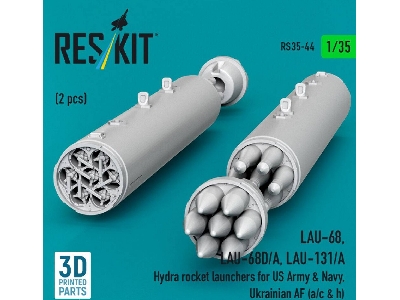 Lau-68 / Lau-68d/A And Lau-131/A Hydra Rocket Launchers For Us Army & Navy, Ukrainian Af (A/C & H) (2 Pcs / 3d Printed) - zdjęc