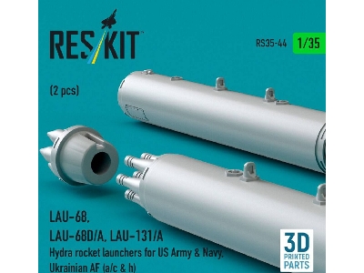 Lau-68 / Lau-68d/A And Lau-131/A Hydra Rocket Launchers For Us Army & Navy, Ukrainian Af (A/C & H) (2 Pcs / 3d Printed) - zdjęc