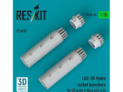Lau-3 A Hydra Rocket Launchers For Us Army & Navy (A/C & H) (2 Pcs / 3d Printed) - zdjęcie 2