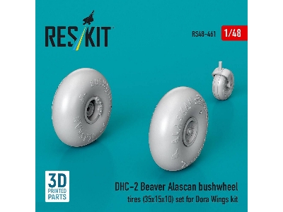 Dhc-2 Beaver - Alascan Bushwheel Tires (35x15x10) Set (For Dora Wings Kits / 3d Printed) - zdjęcie 1