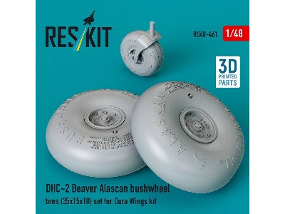 Dhc-2 Beaver - Alascan Bushwheel Tires (35x15x10) Set (For Dora Wings Kits / 3d Printed) - zdjęcie 2