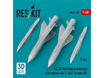 As.34 Kormoran Missiles With Adapters For F-104 G And Tornado Ids (2 Pcs / 3d-printed) - zdjęcie 2