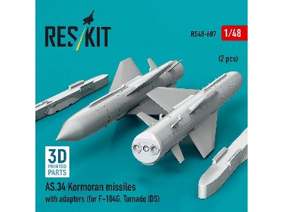 As.34 Kormoran Missiles With Adapters For F-104 G And Tornado Ids (2 Pcs / 3d-printed) - zdjęcie 3
