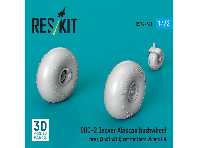 Dhc-2 Beaver - Alascan Bushwheel Tires (35x15x10) Set (For Dora Wings Kits / 3d Printed) - zdjęcie 1