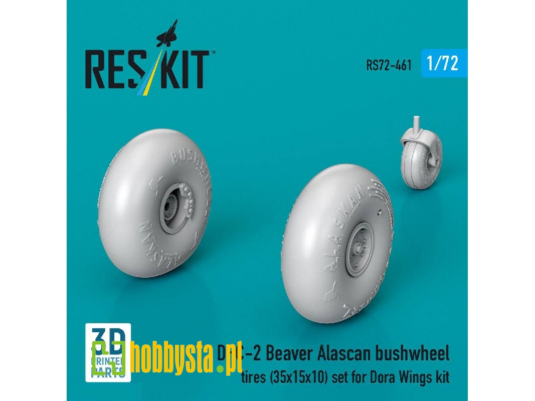 Dhc-2 Beaver - Alascan Bushwheel Tires (35x15x10) Set (For Dora Wings Kits / 3d Printed) - zdjęcie 1