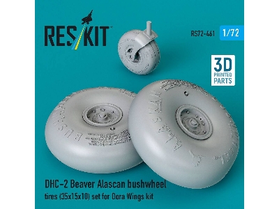 Dhc-2 Beaver - Alascan Bushwheel Tires (35x15x10) Set (For Dora Wings Kits / 3d Printed) - zdjęcie 2